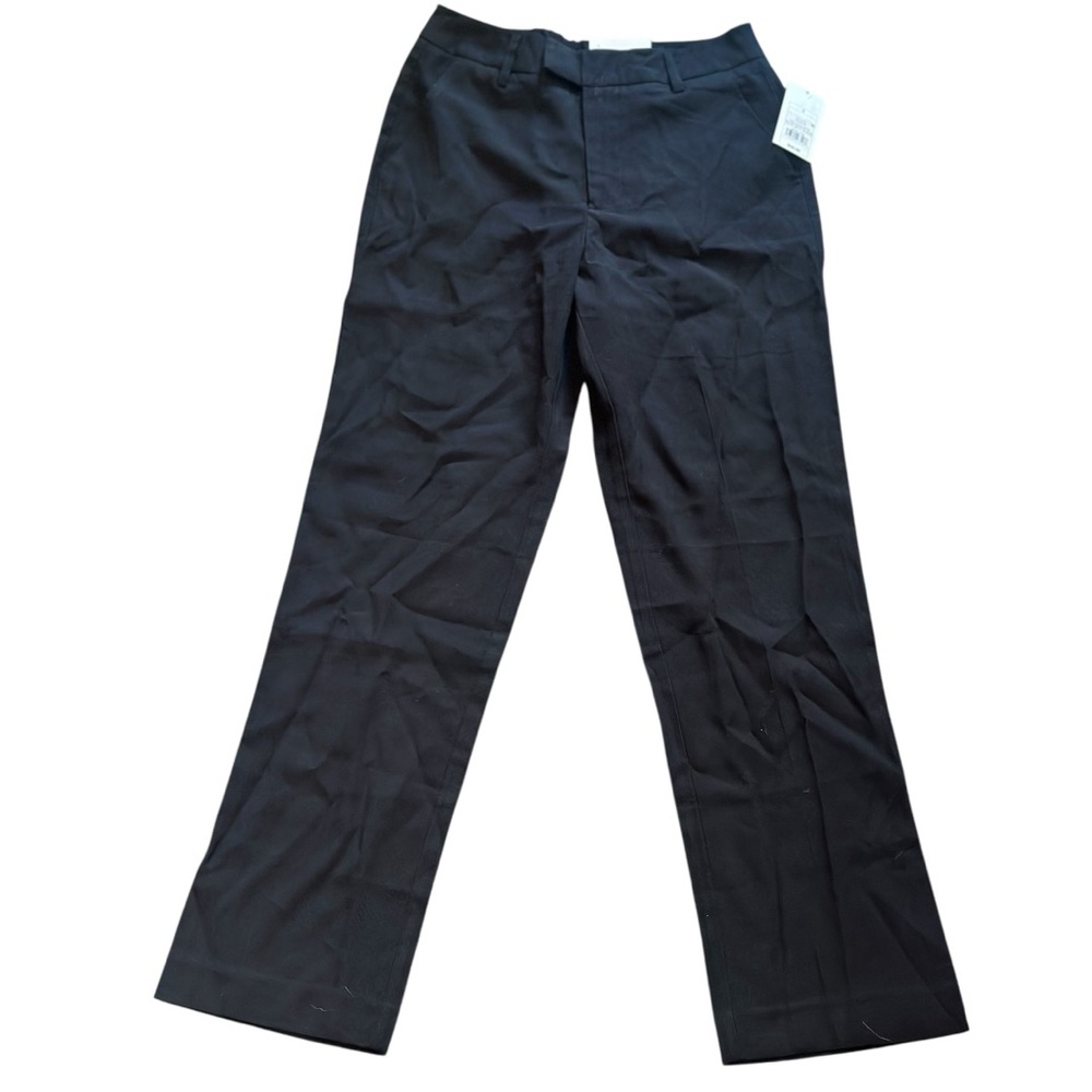 A New Day Black High Rise Straight Leg Pants Size 2 NWT Work Career Classic